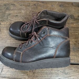 Relativity Sz 11 Ankle Boots Booties Brown Shoes Y2K Loafer Lace Up
